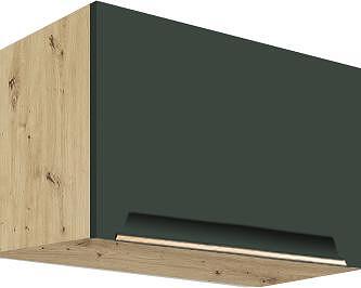 Горен кухненски шкаф Гламър тъмно зелен мат с 1 клапваща врата 50 см