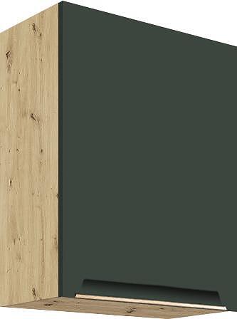 Горен кухненски шкаф Гламър тъмно зелен мат с 1 врата 50 см