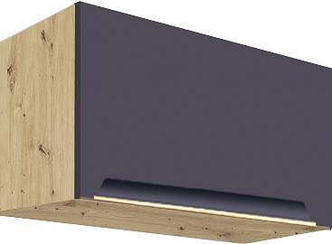 Горен кухненски шкаф Гламър тъмно син мат с 1 клапваща врата 60 см