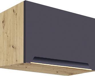 Горен кухненски шкаф Гламър тъмно син мат с 1 клапваща врата 50 см