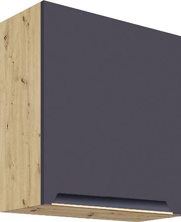 Горен кухненски шкаф Гламър тъмно син мат с 1 врата 60 см