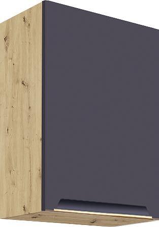 Горен кухненски шкаф Гламър тъмно син мат с 1 врата 45 см