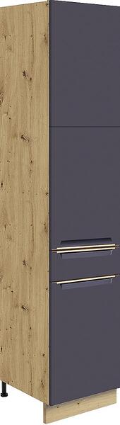 Колонен кухненски шкаф Гламър тъмно син мат с 2 врати и 1 чекмедже 40 см