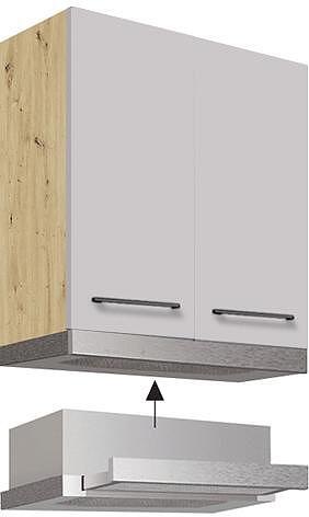 Горен кухненски шкаф за аспиратор Инфинити лате гланц с 2 врати 60 см