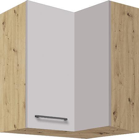 Горен кухненски ъглов шкаф Инфинити лате гланц с 2 врати 60/60 см