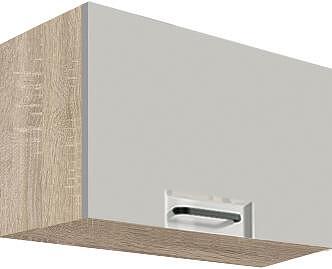 Горен кухненски шкаф Фаворит лате гланц с 1 клапваща врата 50 см