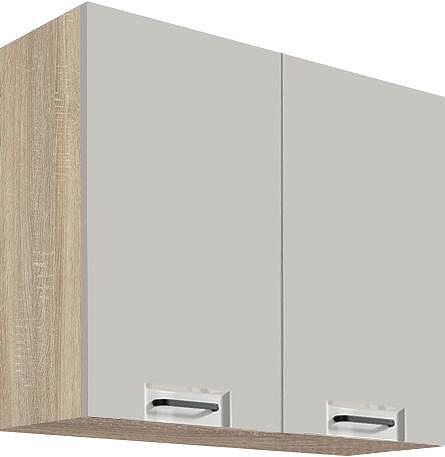 Горен кухненски шкаф Фаворит лате гланц с 2 врати 80 см