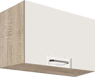 Горен кухненски шкаф Фаворит бял гланц с 1 клапваща врата 50 см