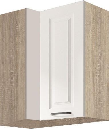 Горен кухненски ъглов шкаф десен Смарт бял мат с 2 врати 40/70 см