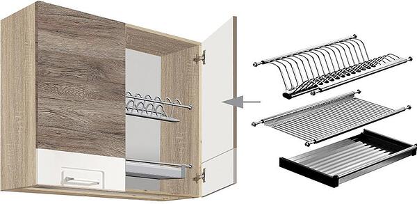 Горен кухненски шкаф с отцедник Еконо с 2 врати 80 см