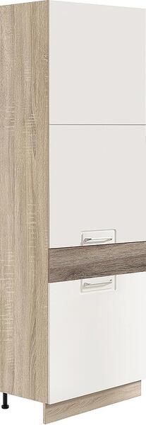 Колонен кухненски шкаф за вграден хладилник Еконо с 2 врати 60 см