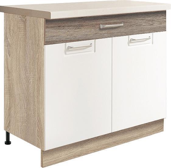 Долен кухненски шкаф Еконо с 2 врати и 1 чекмедже 90 см