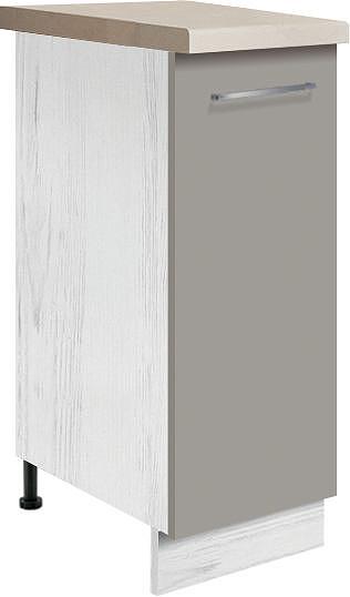 Долен кухненски шкаф Креатива сив гланц с бутилков механизъм 30 см