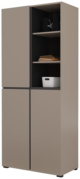 Регал Крос с 3 врати и 3 ниши конго и черен мат