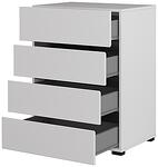 Скрин Крос с 4 чекмеджета бял и черен мат