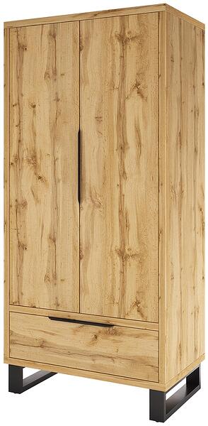 Гардероб Хале с 2 врати и 1 чекмедже дъб вотан