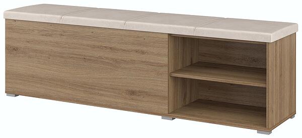 Отоманка с ракла Вертина с повдигаща се седалка и 2 ниши див дъб и бежово