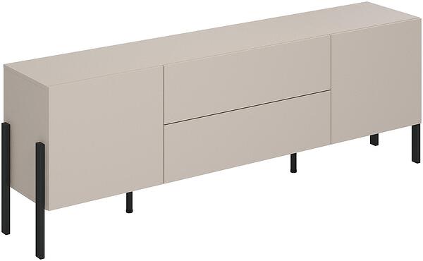 ТВ шкаф Юкон с 2 врати и 2 чекмеджета кашмир мат