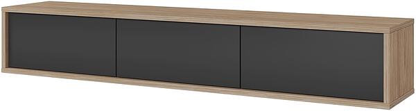 ТВ шкаф Фрида с 3 клапващи врати стоящ или за стенен монтаж маслен дъб и антрацит мат