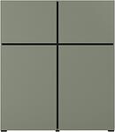 Комод Крос с 4 врати борово зелено и черен мат