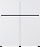 Комод Крос с 4 врати бял и черен мат