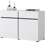 Скрин Крос с 2 врати и 2 чекмеджета бял и черен мат