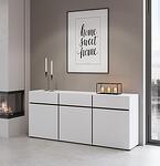 Скрин Крос с 3 врати и 3 чекмеджета бял и черен мат