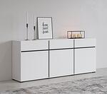 Скрин Крос с 3 врати и 3 чекмеджета бял и черен мат