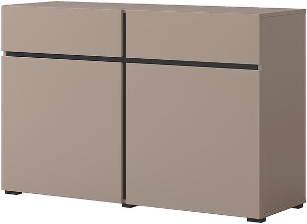 Скрин Крос с 2 врати и 2 чекмеджета конго и черен мат