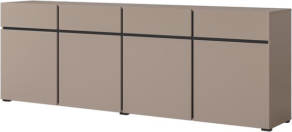 Скрин Крос с 4 врати и 4 чекмеджета конго и черен мат