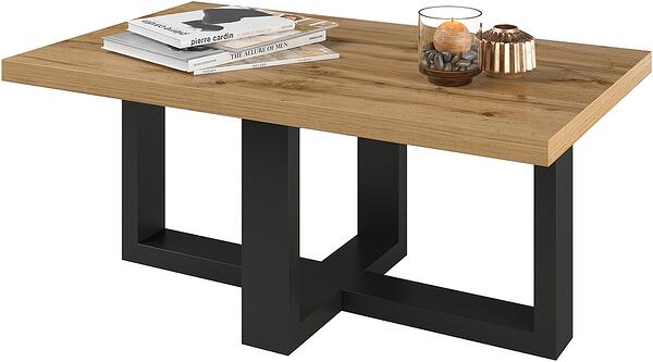 Холна маса Еко правоъгълна дъб вотан и черен оникс