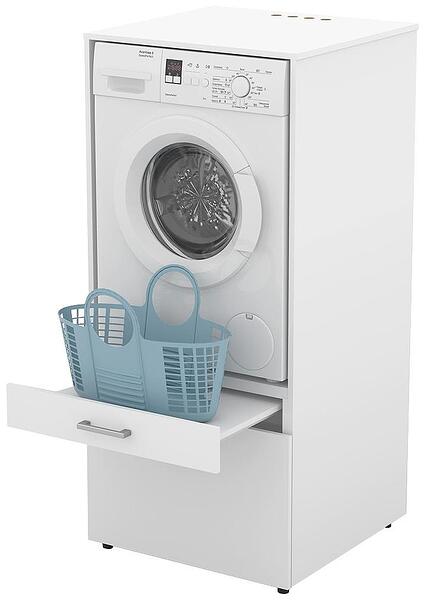 Шкаф за пералня или сушилня Аза бял мат