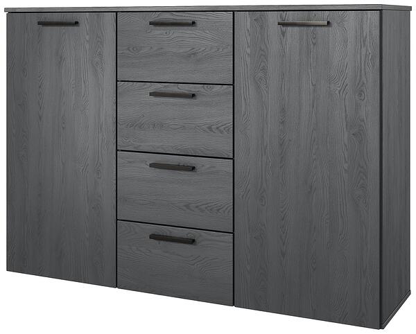 Скрин Галакси с 2 врати и 4 чекмеджета дъб карбон