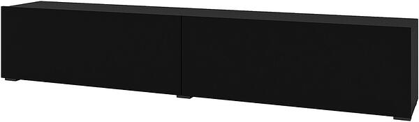 Тв шкаф Ава с 2 клапващи врати стоящ или за стенен монтаж черен оникс