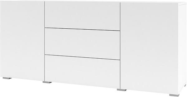 Скрин Ава с 2 врати и 3 чекмеджета стоящ или за стенен монтаж бял мат