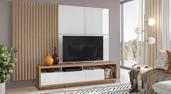 Секция Селин II дъб вотан и бял гланц