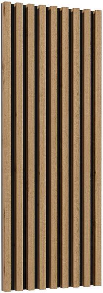 Декоративен стенен панел с ламели Селин с височина 146 см дъб вотан и черен мат