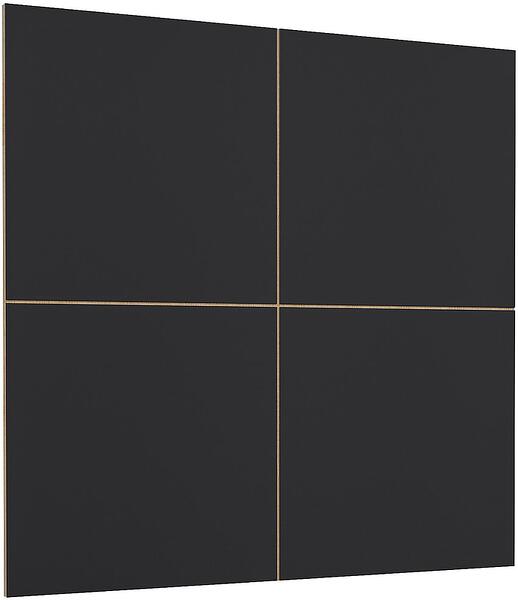 Декоративно стенно пано с 4 панела Селин черен мат и дъб вотан