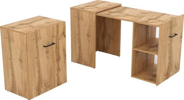 Изтеглящо се бюро-шкаф Смарт дъб вотан