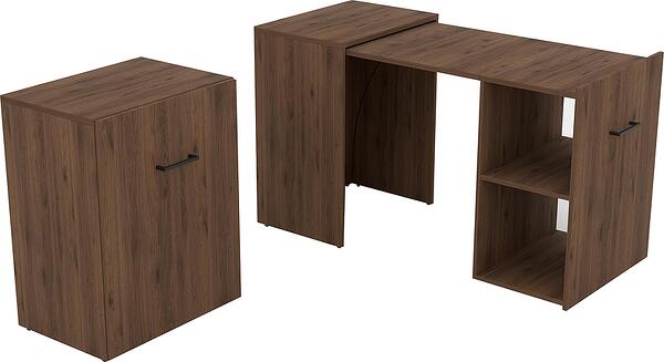 Изтеглящо се бюро-шкаф Смарт орех окапи