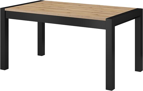 Трапезна разтегателна маса Актив с дъб таурус и черен мат