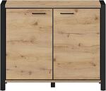 Скрин Актив с 2 врати дъб таурус и черен мат