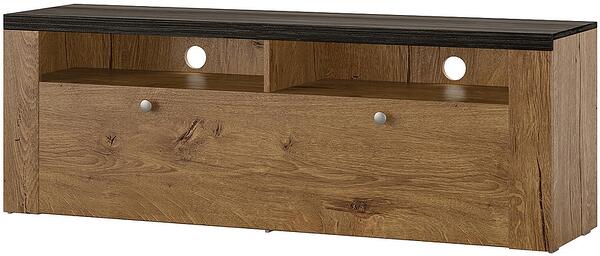 ТВ шкаф Ларона с 1 клапваща врата и 2 ниши дъб лефкас и тъчууд