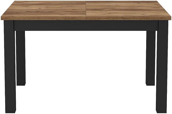 Трапезна разтегателна маса Олин с плот 130-175/85 см апенцелски бор и черен мат