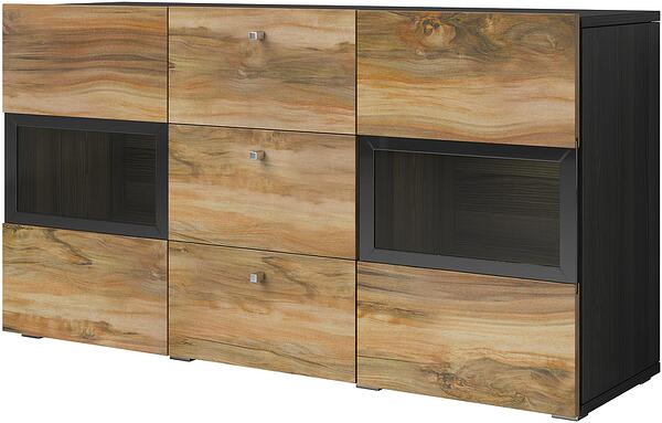 Скрин Барос с 2 врати и 3 чекмеджета тъчууд и орех сатен