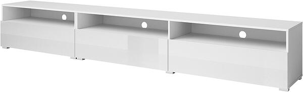 ТВ шкаф Барос с 3 врати и 3 ниши стоящ или за стенен монтаж бял гланц