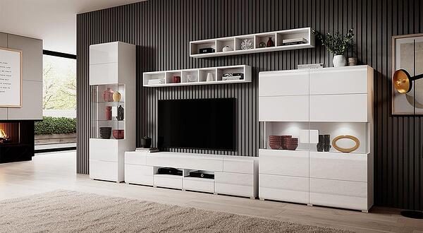 Модулна комбинация Толедо III бял гланц