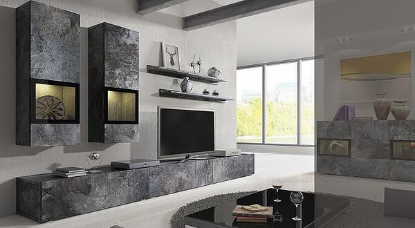 Секция Барос шифер и черни рамки