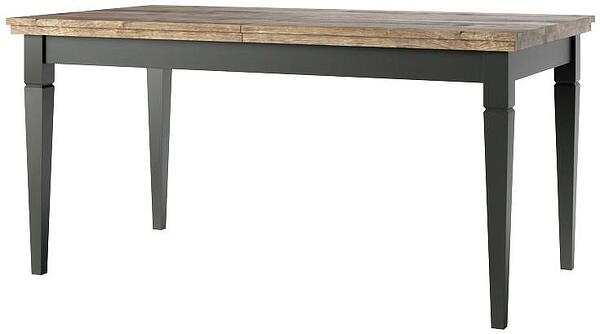 Трапезна разтегателна маса Евора тъмно зелен мат и дъб лефкас