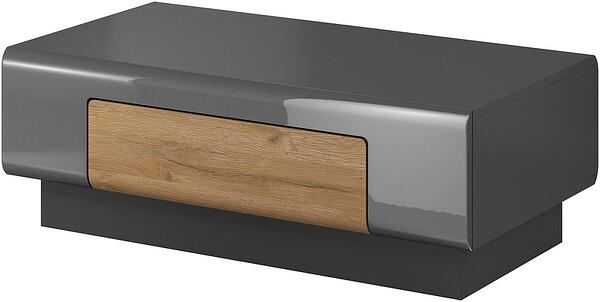 Холна маса Толедо с 1 чекмедже антрацит гланц и дъб грандсон